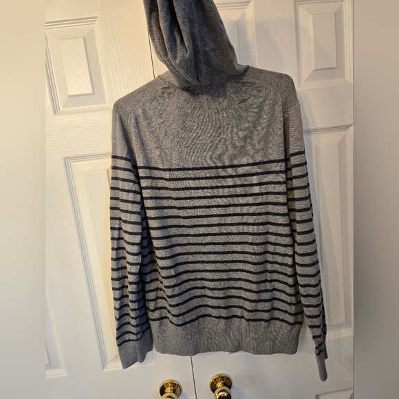 (L) Banana Republic Hooded Striped Sweater - Picture 2 of 6